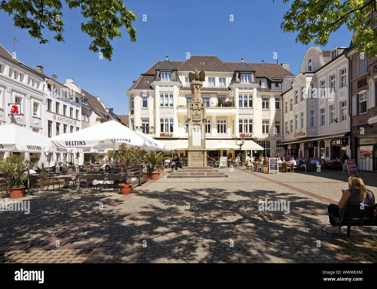 Altmarkt square, Moers, Ruhr Area, North Rhine-Westphalia, Germany, Europe Stock Photo