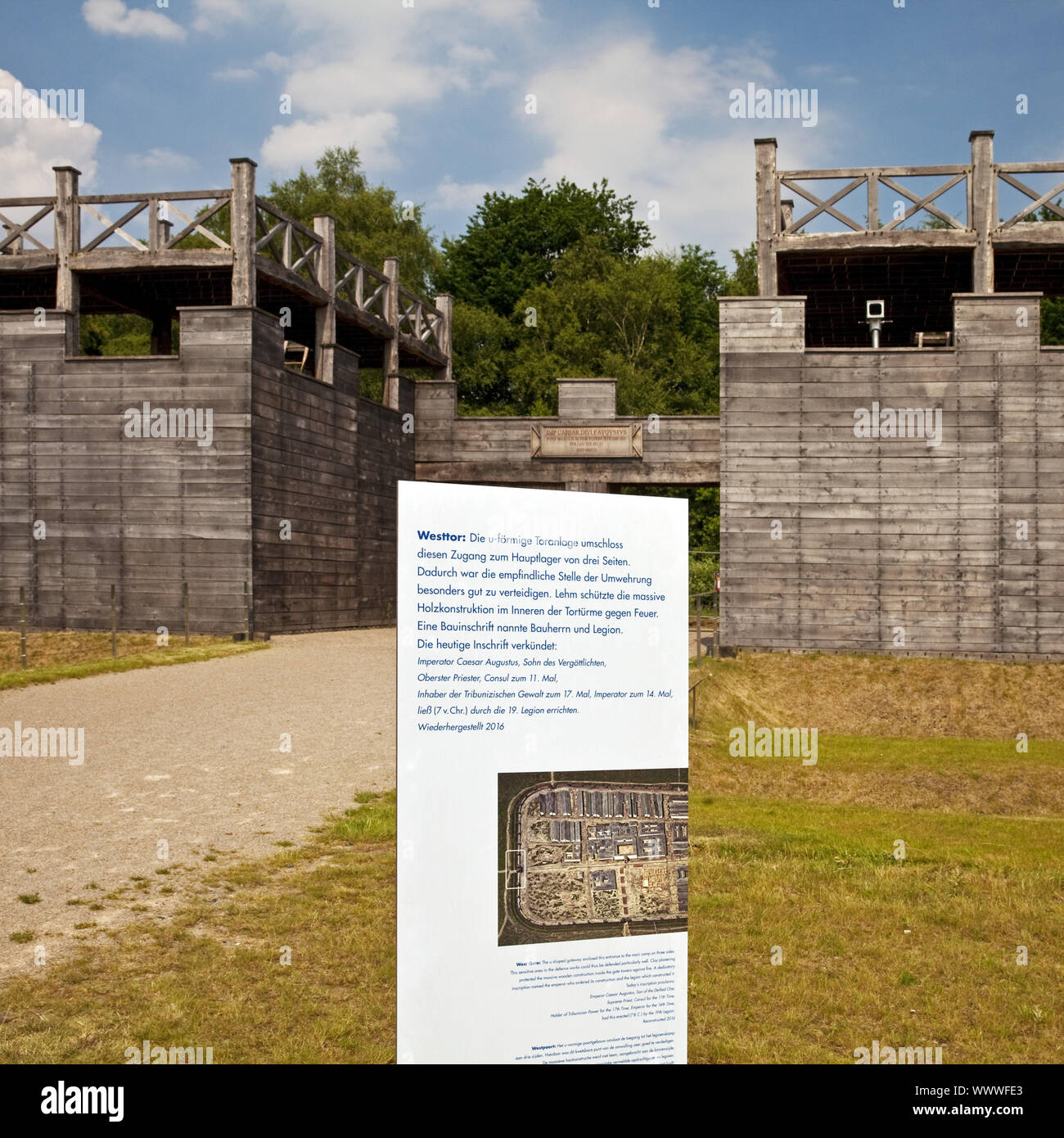 Roman park Aliso, LWL-Roman museum, Haltern, Ruhr area, North Rhine-Westphalia, Germany, Europe Stock Photo