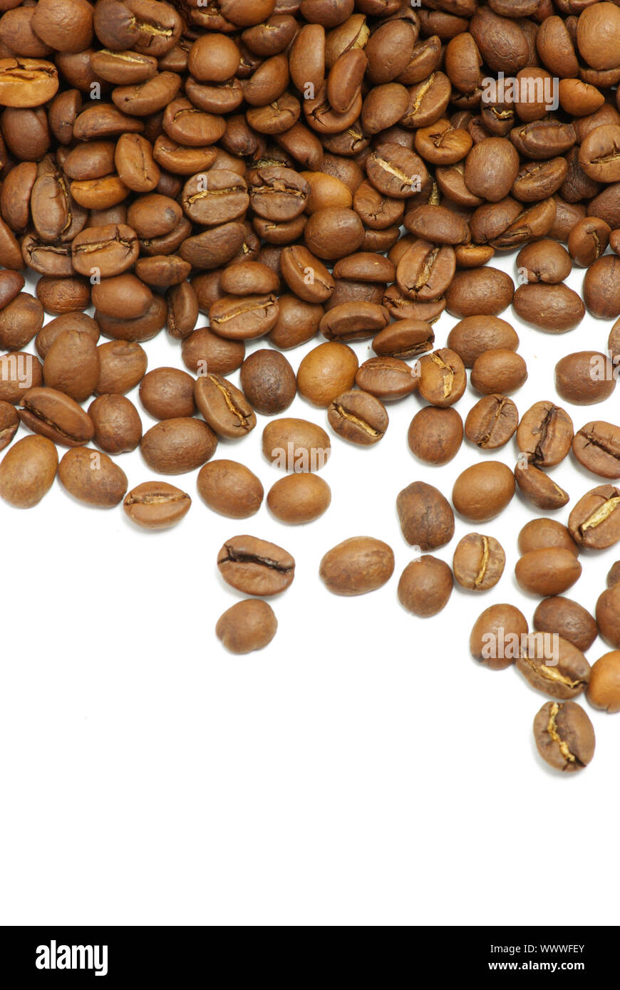 coffee beans isolated on a white background Stock Photo - Alamy