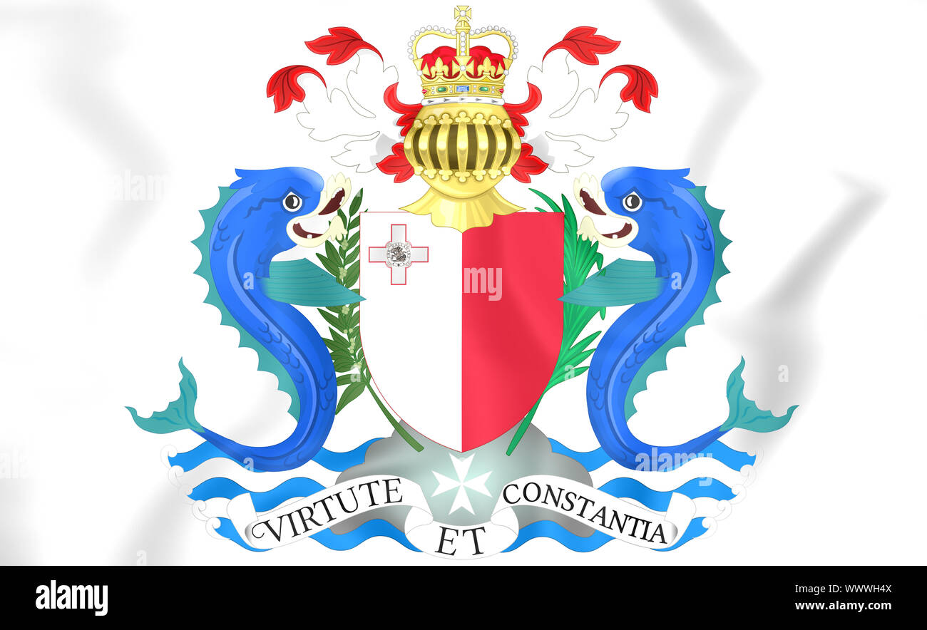 of Malta coat of arms. 3D Illustration Stock Photo Alamy