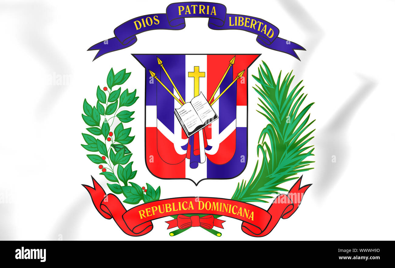 Dominican Republic Coat of Arms. Stock Photo