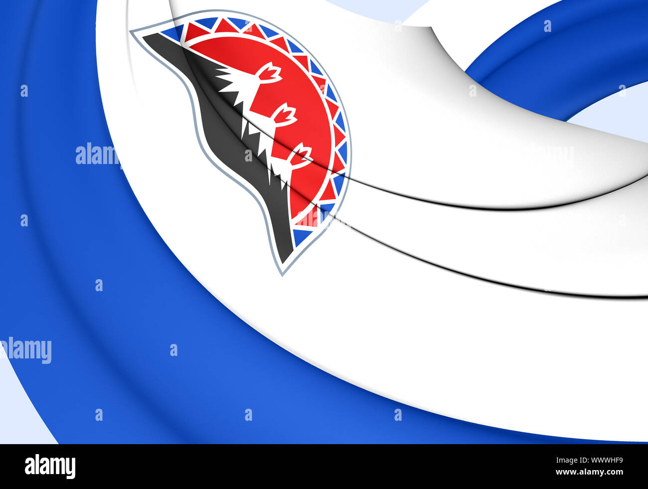 3D Flag of Kamchatka Krai, Russia. 3D Illustration Stock Photo Alamy