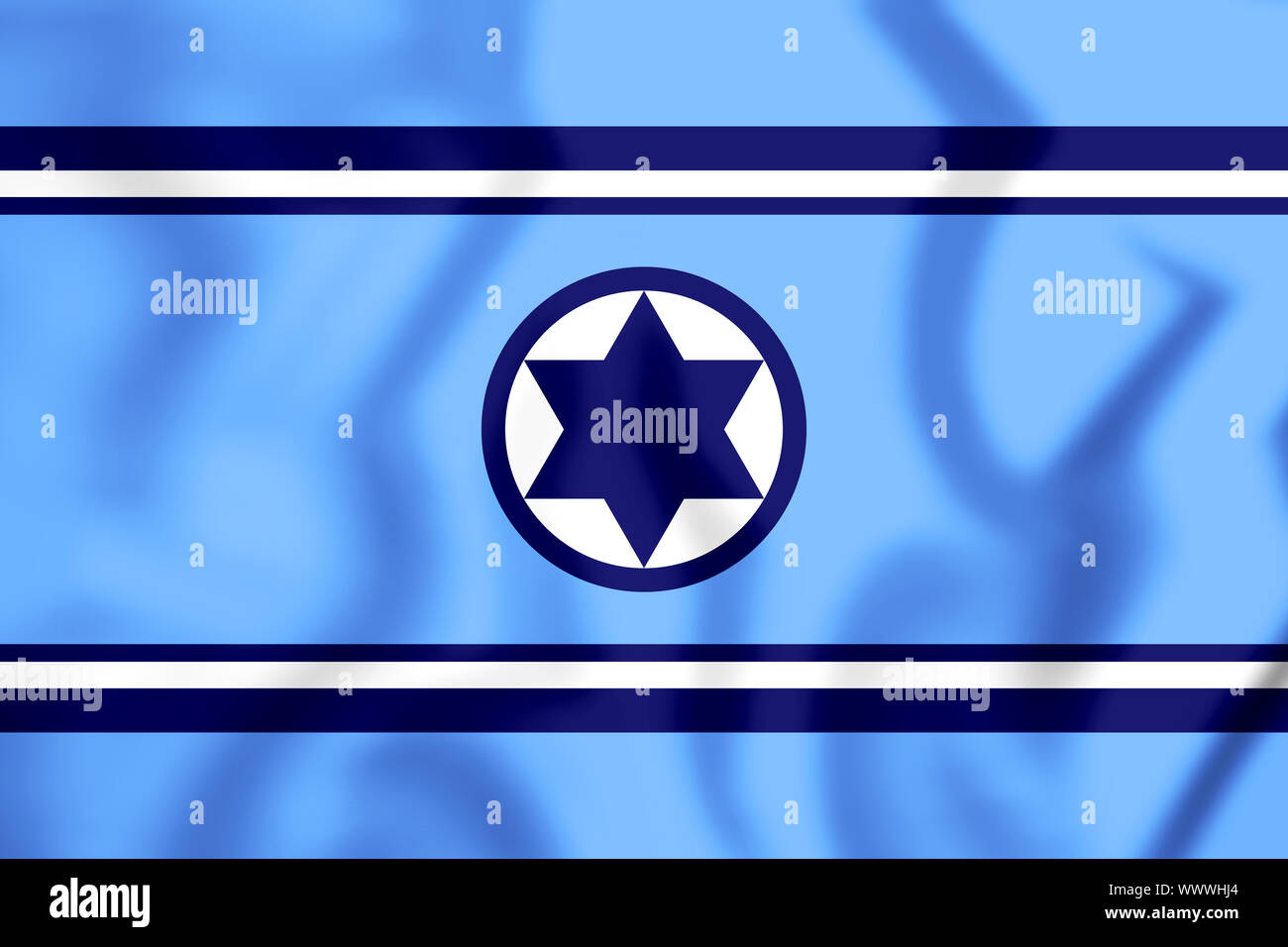 3D Flag of Israeli Army (Land Arm). 3D Illustration. Stock Photo