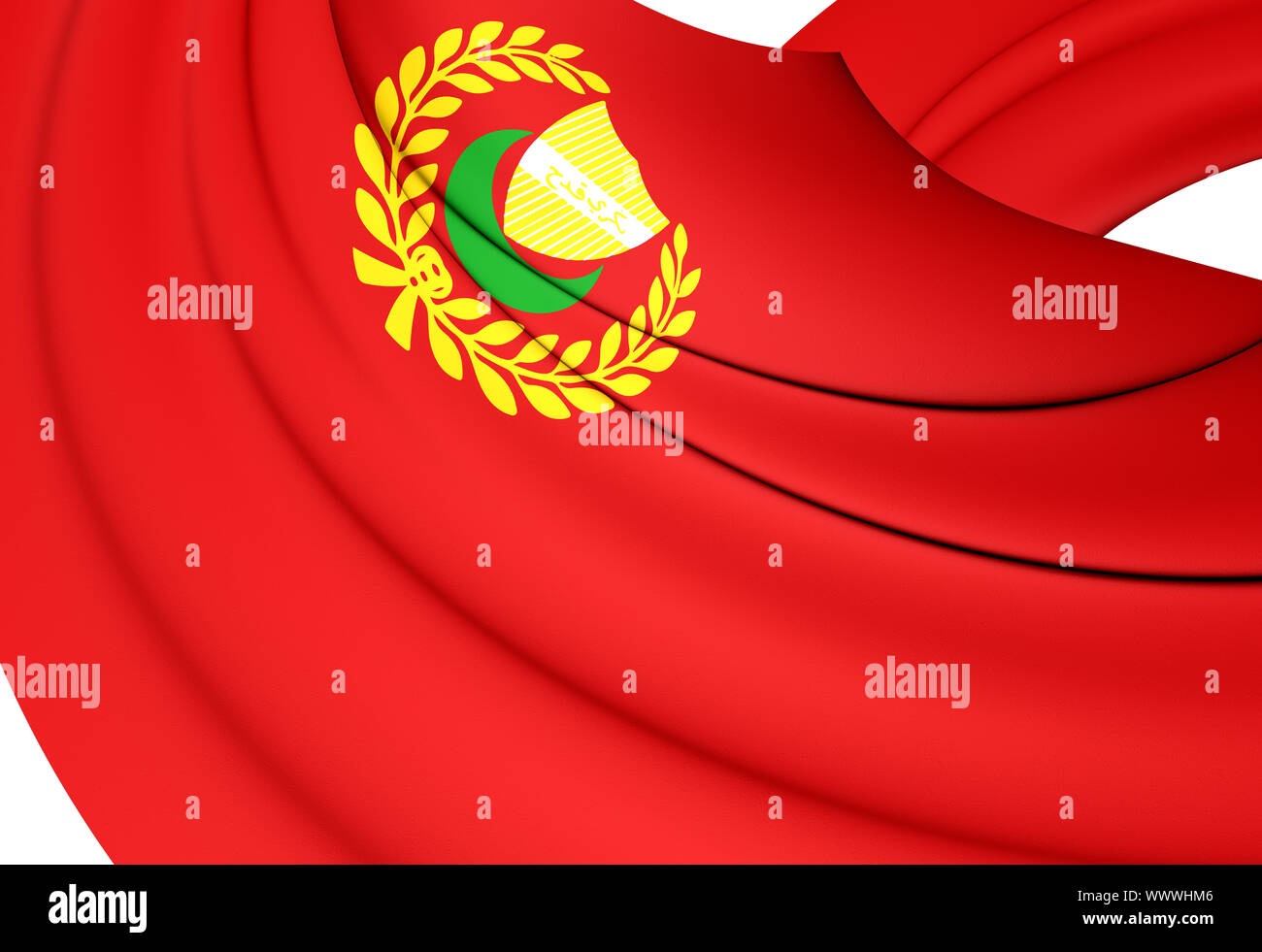 3D Flag of Kedah State, Malaysia. 3D Illustration Stock Photo - Alamy