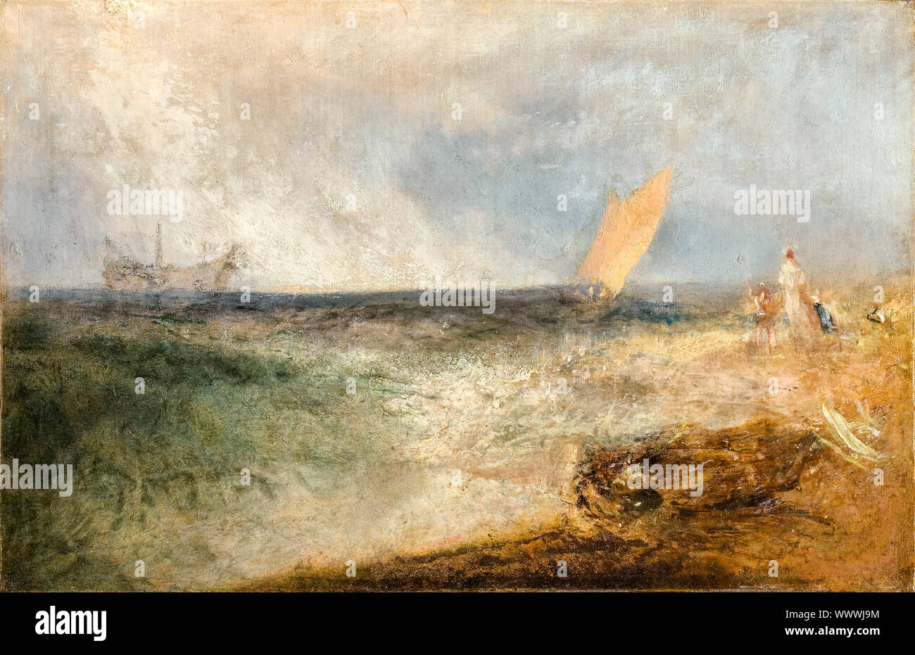 JMW Turner, View off Margate, Evening, painting, circa 1840 Stock Photo