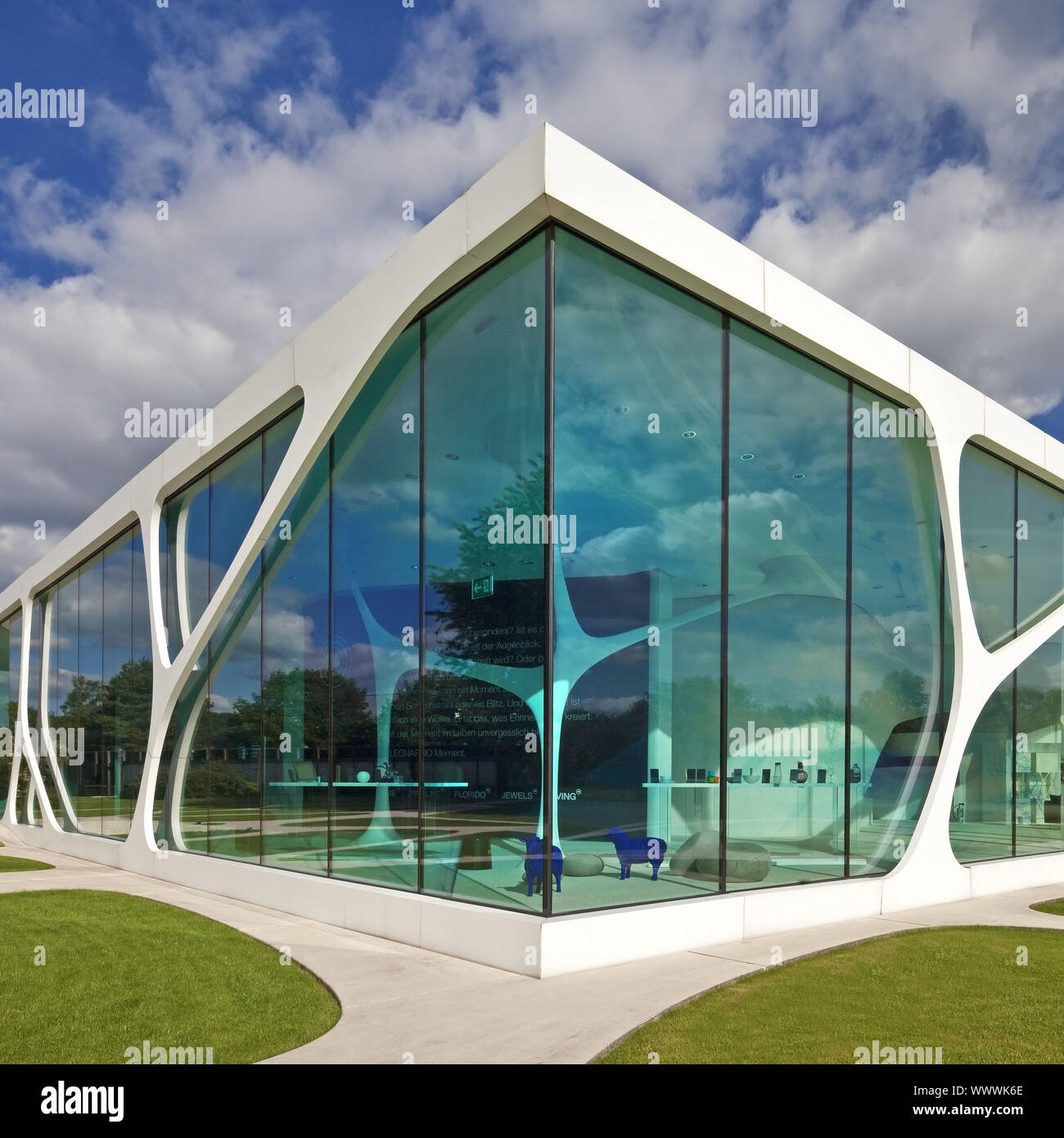 Leonardo glass cube, Bad Driburg, East Westphalia, North Rhine-Westphalia,  Germany, Europe Stock Photo - Alamy