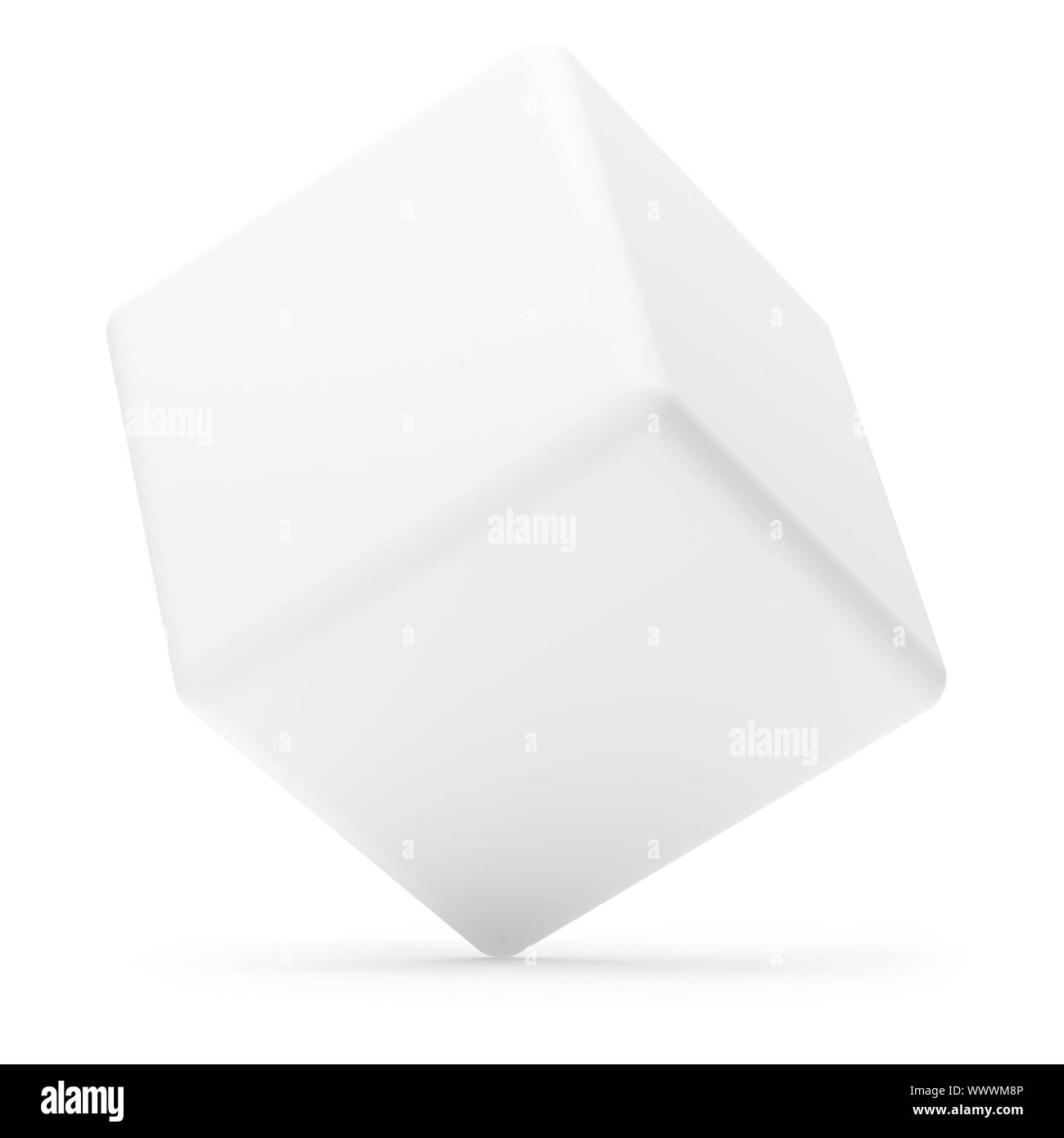3d Illustration of Cube Isolated on White Background Stock Photo - Alamy