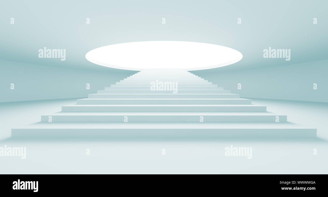 3d Illustration of Blue Abdtract Staircase Background Stock Photo - Alamy