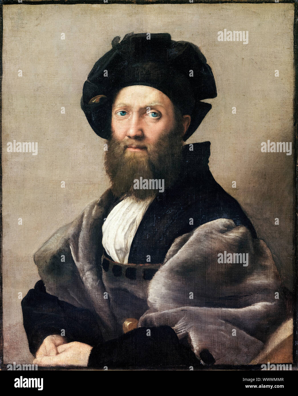 Raphael, Portrait of Baldassare Castiglione, painting, 1514-1515 Stock Photo