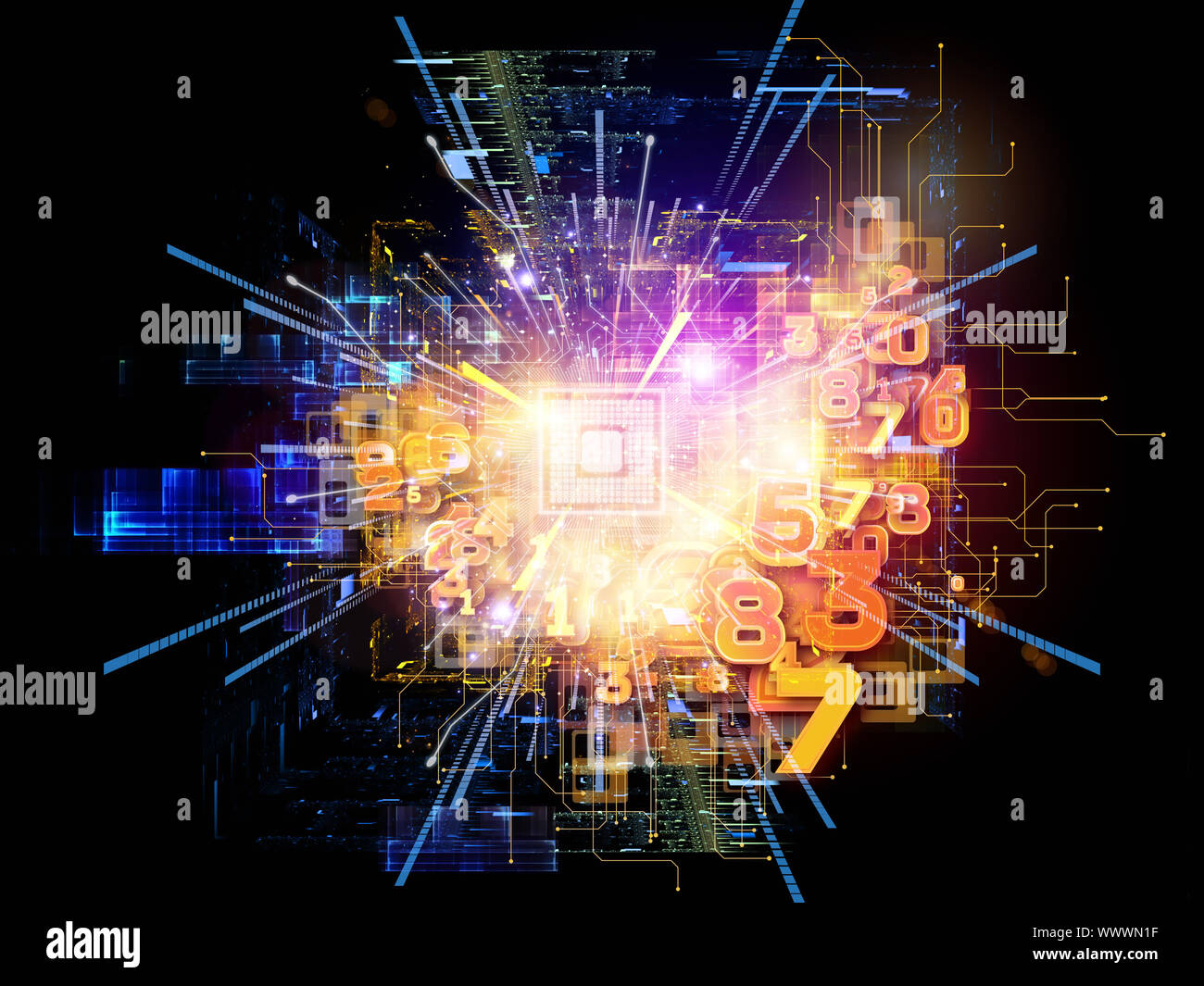 Abstract Computer For Design Artistic abstraction composed of CPU graphic and abstract design ...