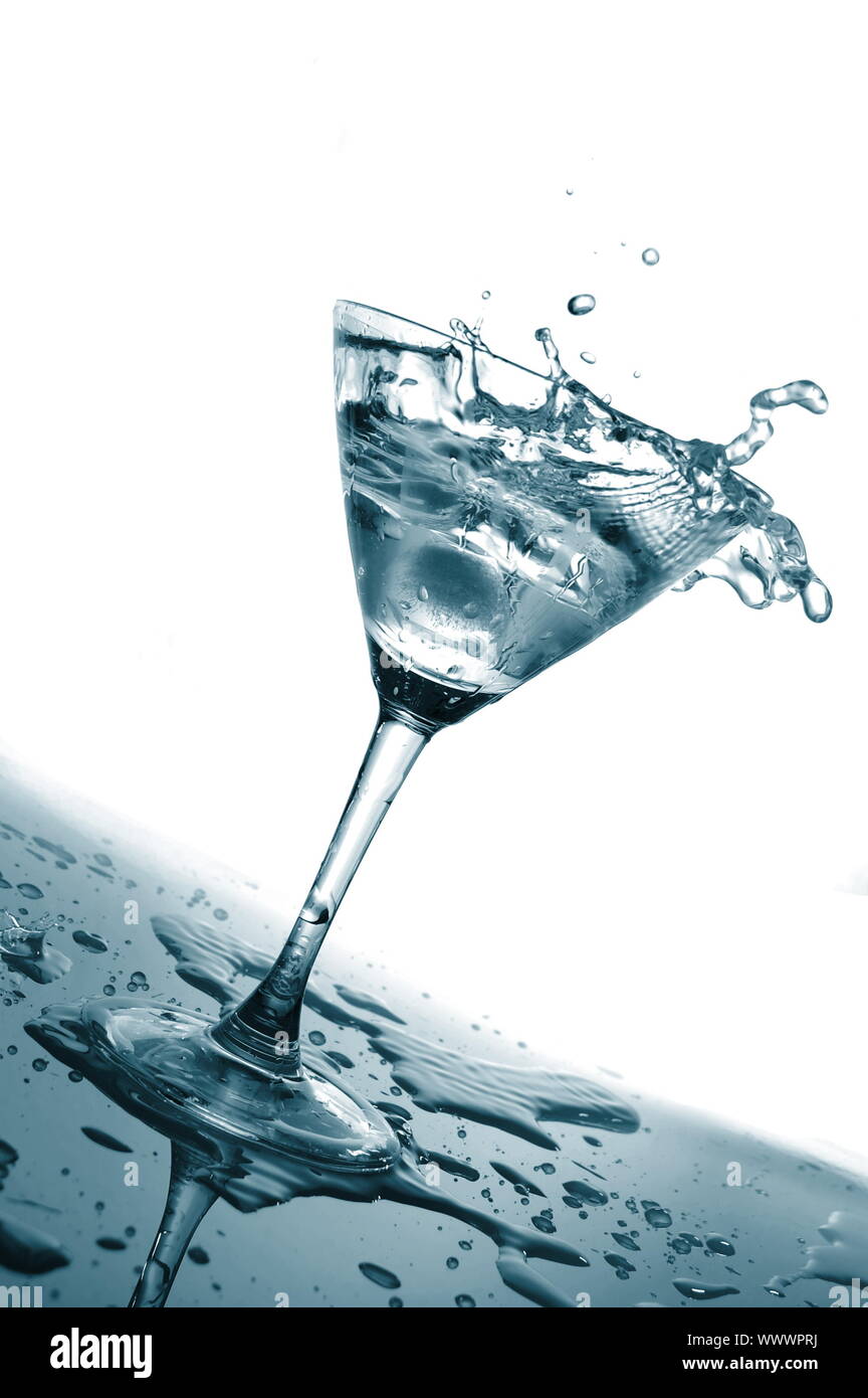 glass of water as a summer drink with ice cube Stock Photo - Alamy