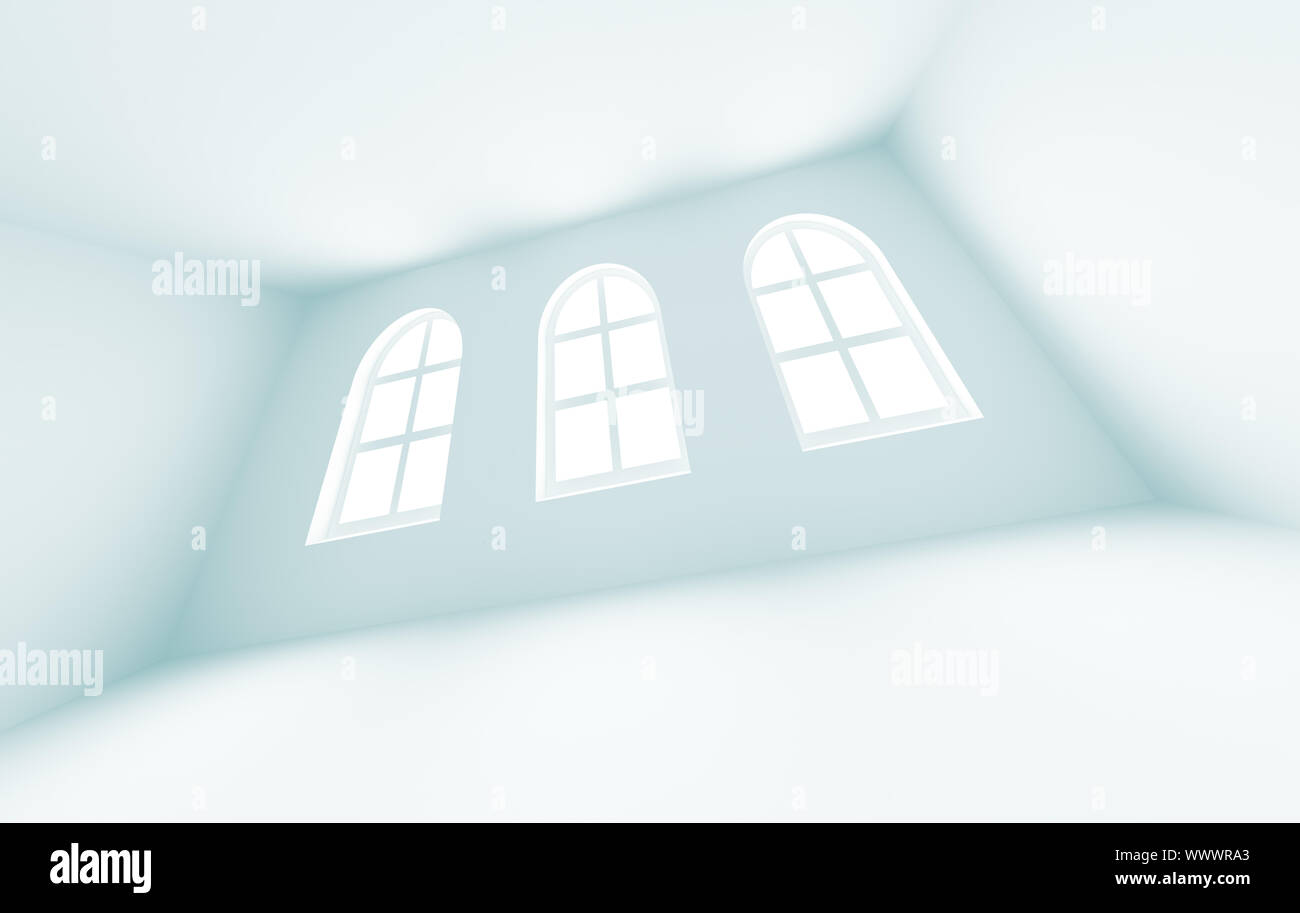 3d Illustration of Blue Abstract Interior Background Stock Photo - Alamy