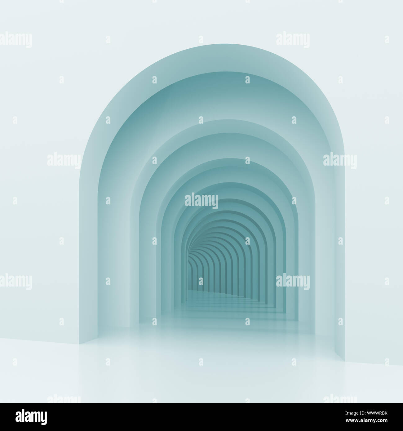3d Illustration of Architectural Background with Arches Stock Photo