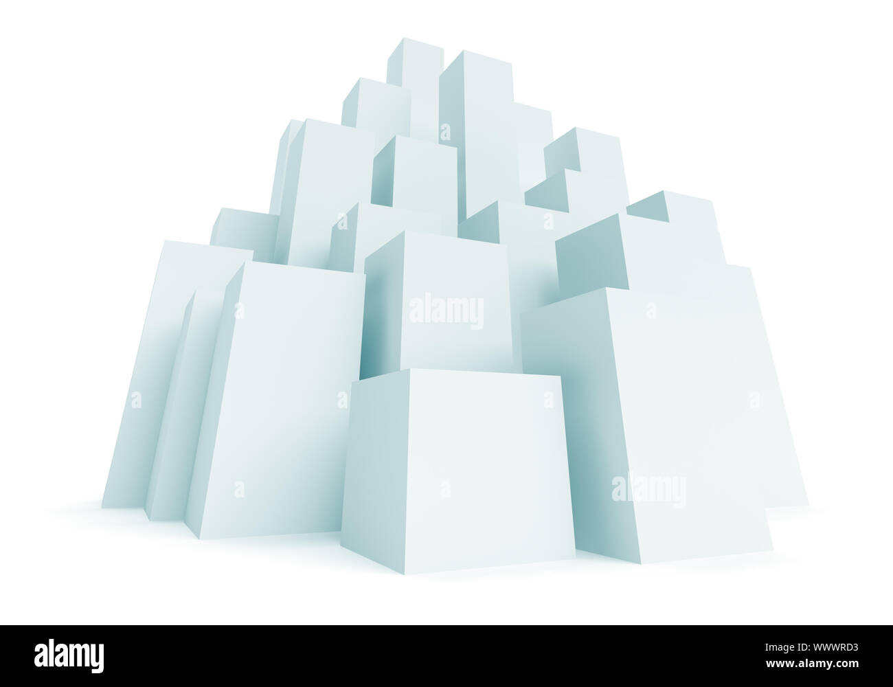 3d Illustration of Buildings Isolated on White Background Stock Photo ...