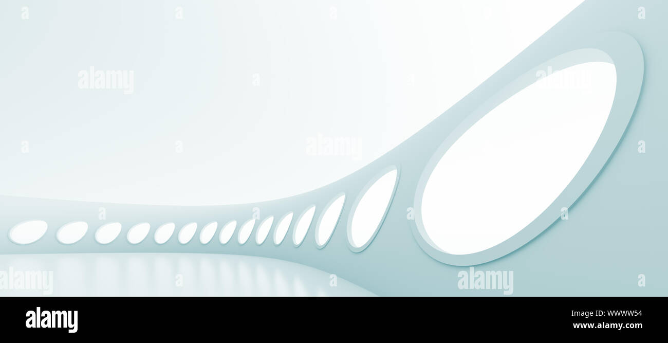 3d Illustration of Blue Abstract Interior Background Stock Photo - Alamy