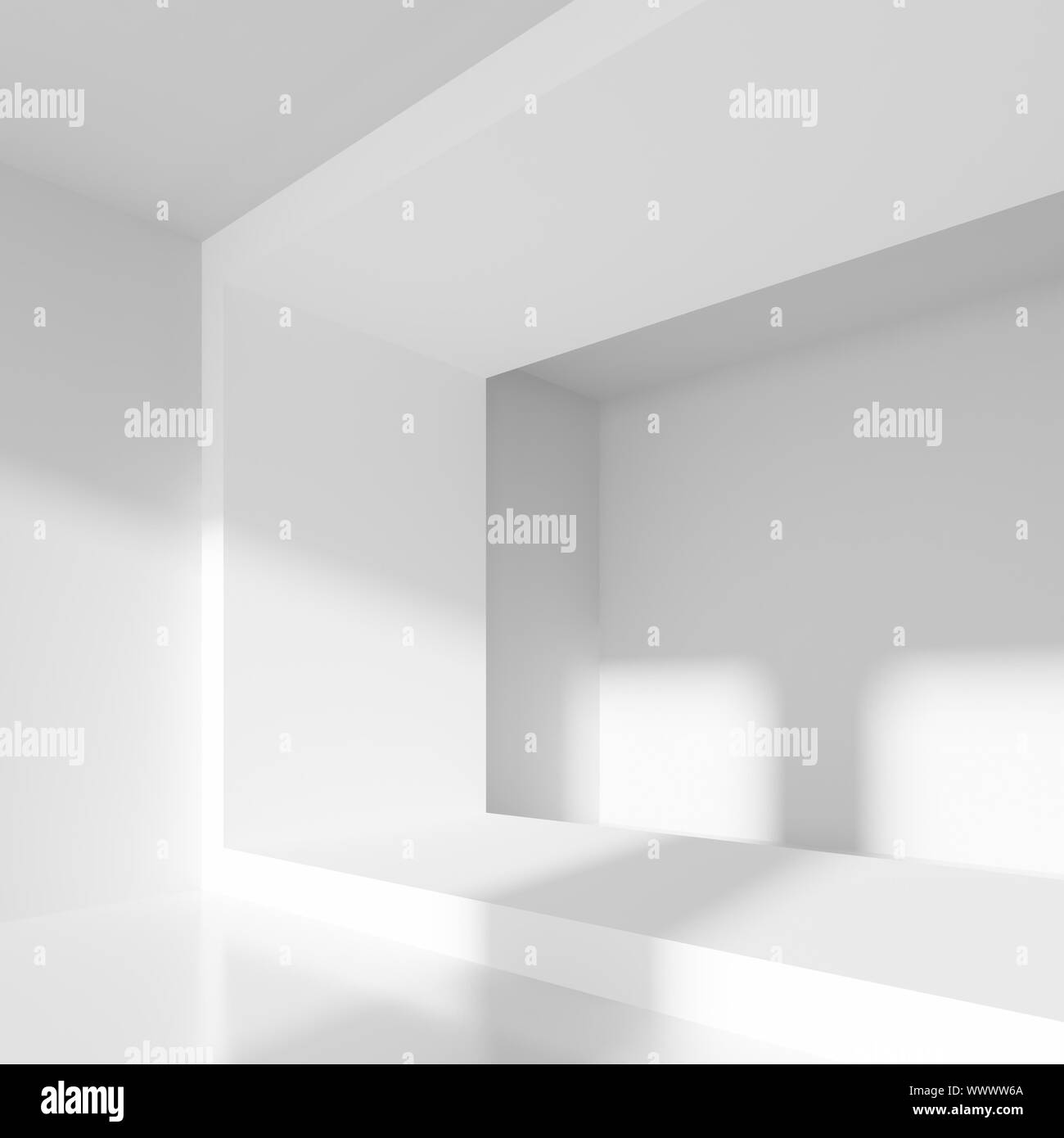 3d Illustration of Blue Abstract Interior Background Stock Photo - Alamy