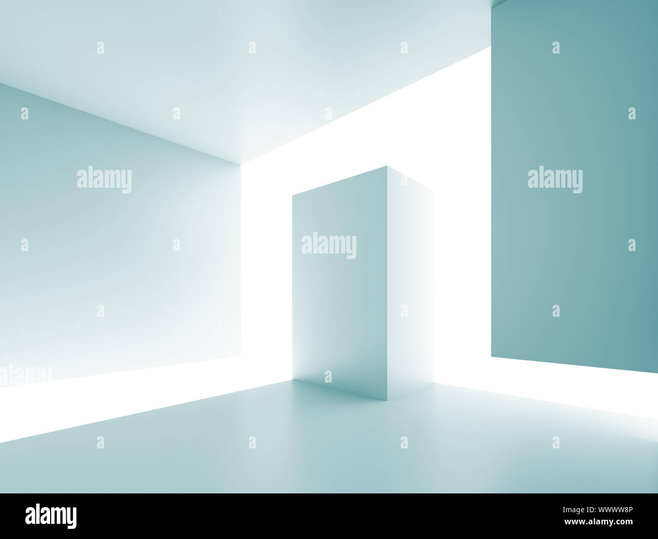 3d Illustration of Blue Abstract Architecture Background Stock Photo ...