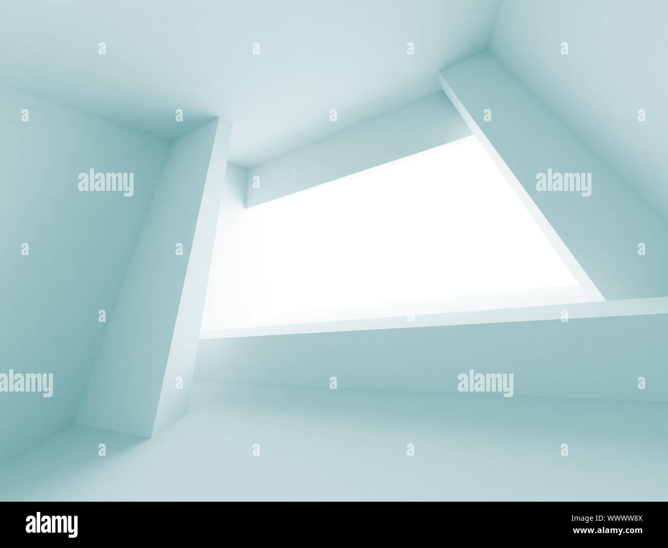 3d Illustration of Blue Abstract Architecture Background Stock Photo ...