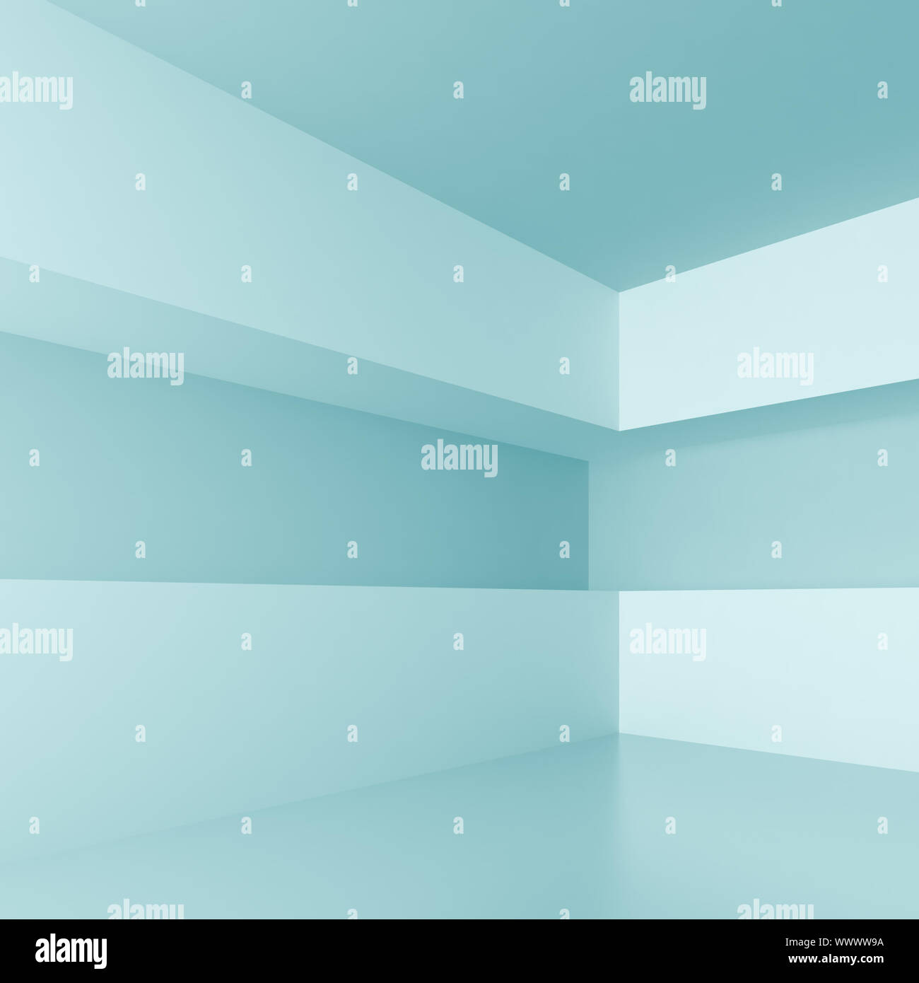 3d Illustration of Blue Abstract Interior Background Stock Photo - Alamy