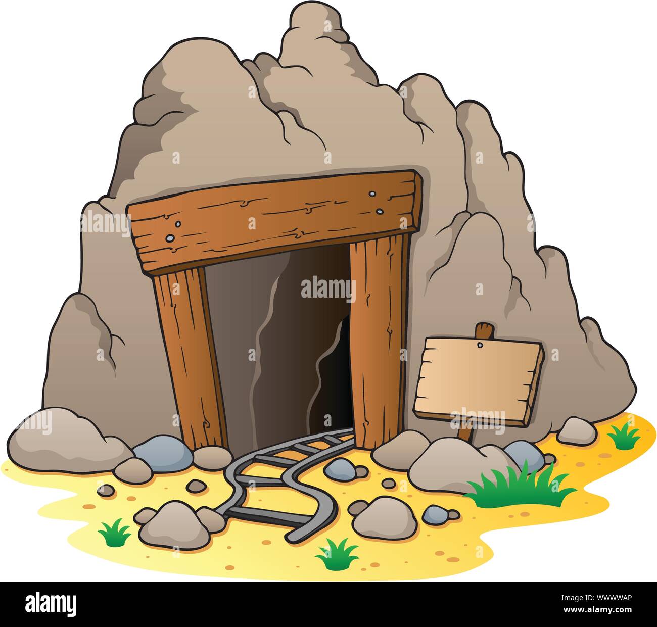 Cartoon mine entrance Stock Vector Image & Art - Alamy