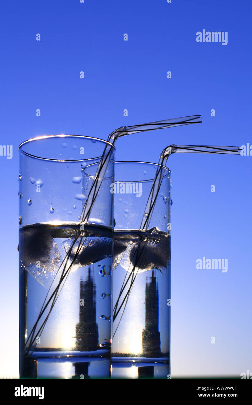 clean cold water in glass Stock Photo Alamy