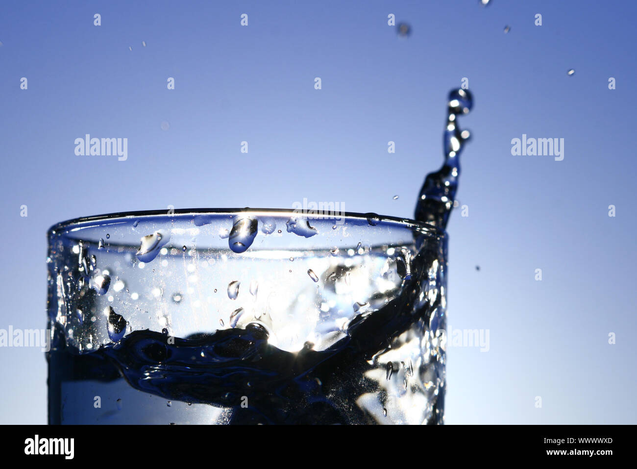 clean cold water in glass Stock Photo Alamy