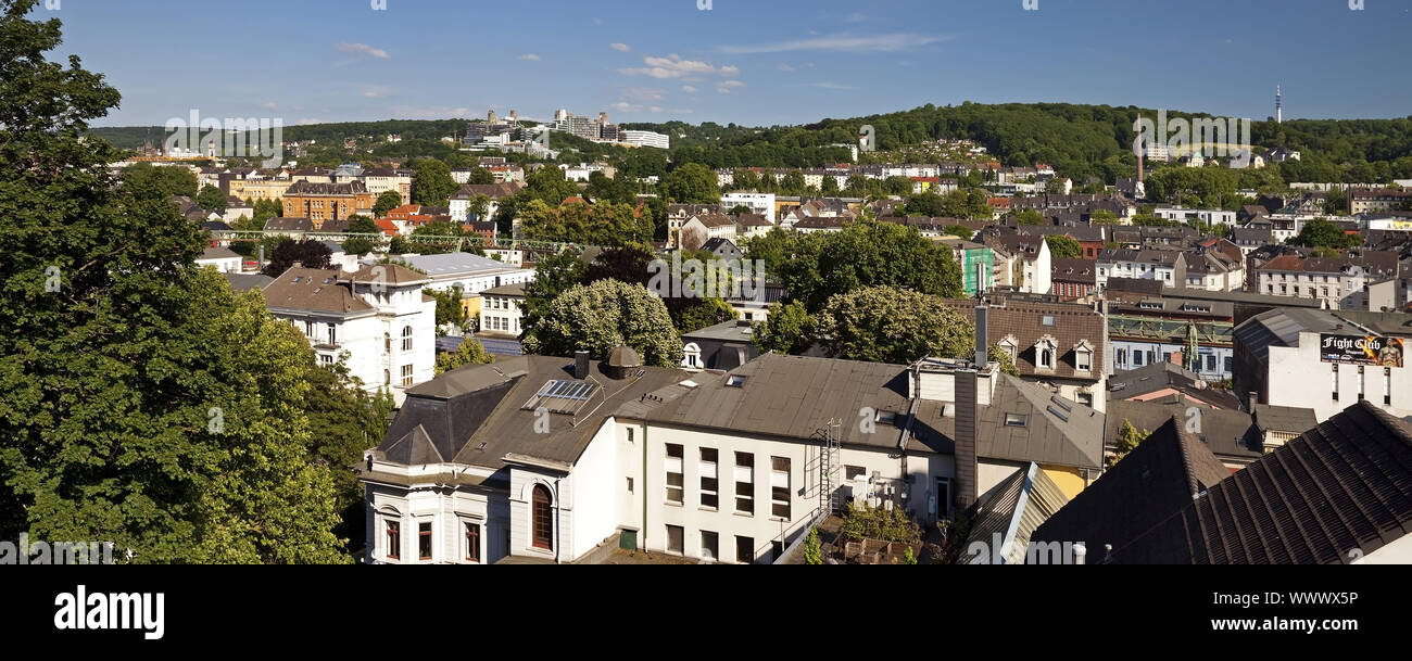 cityscape of district Elberfeld, Wuppertal, Bergisches Land, North Rhine-Westphalia, Germany, Europe Stock Photo