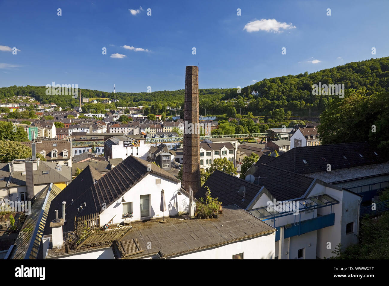 cityscape of district Elberfeld, Wuppertal, Bergisches Land, North Rhine-Westphalia, Germany, Europe Stock Photo