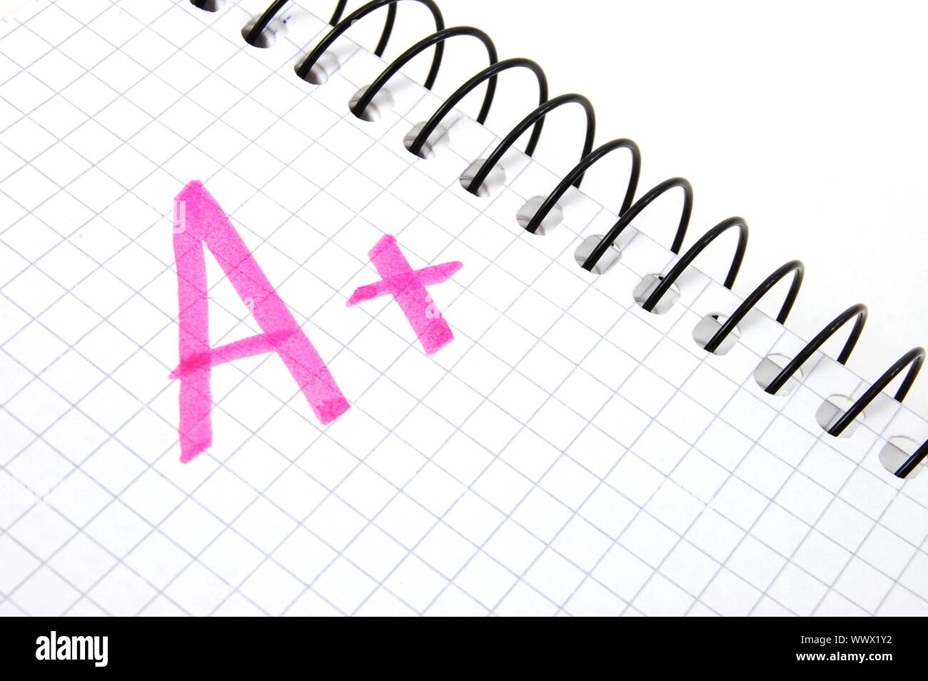 mark A plus showing positive success at school Stock Photo - Alamy