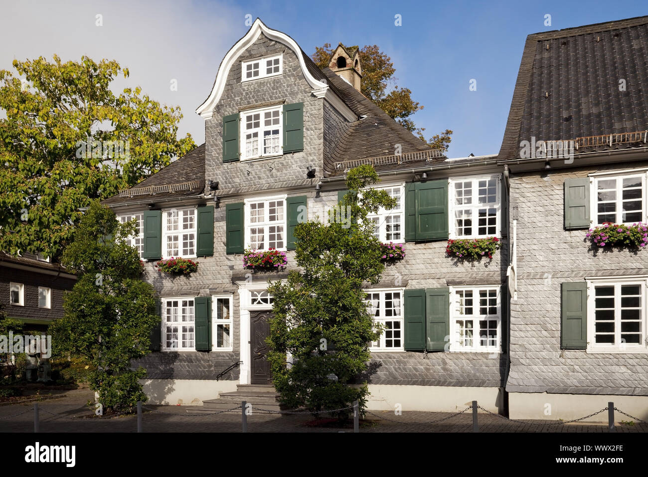 Buergerhaeuser Eich in the old city, Wermelskirchen, North Rhine-Westphalia, Germany, Europe Stock Photo