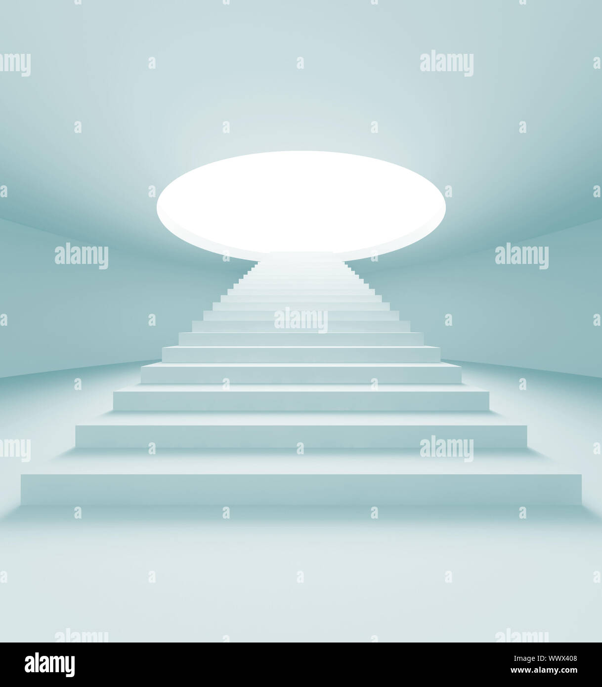 3d Illustration of Blue Abdtract Staircase Background Stock Photo - Alamy