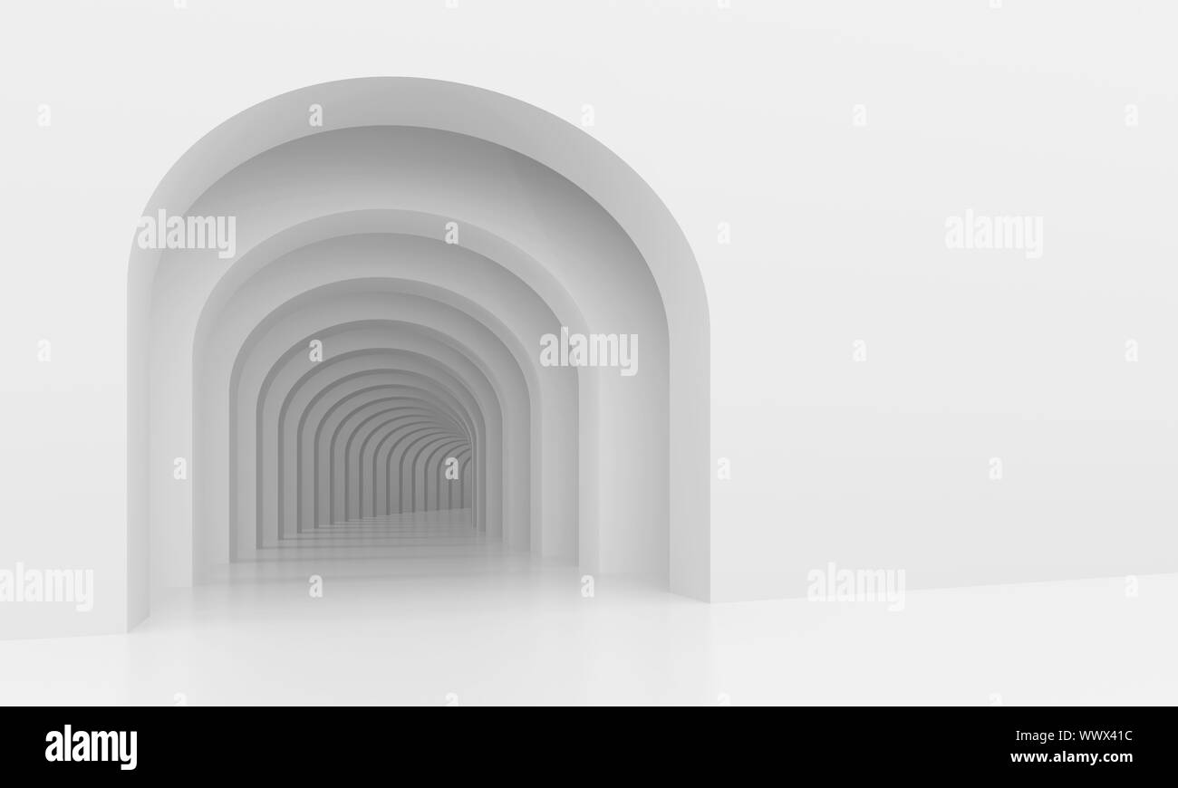 3d Illustration of Architectural Background with Arches Stock Photo