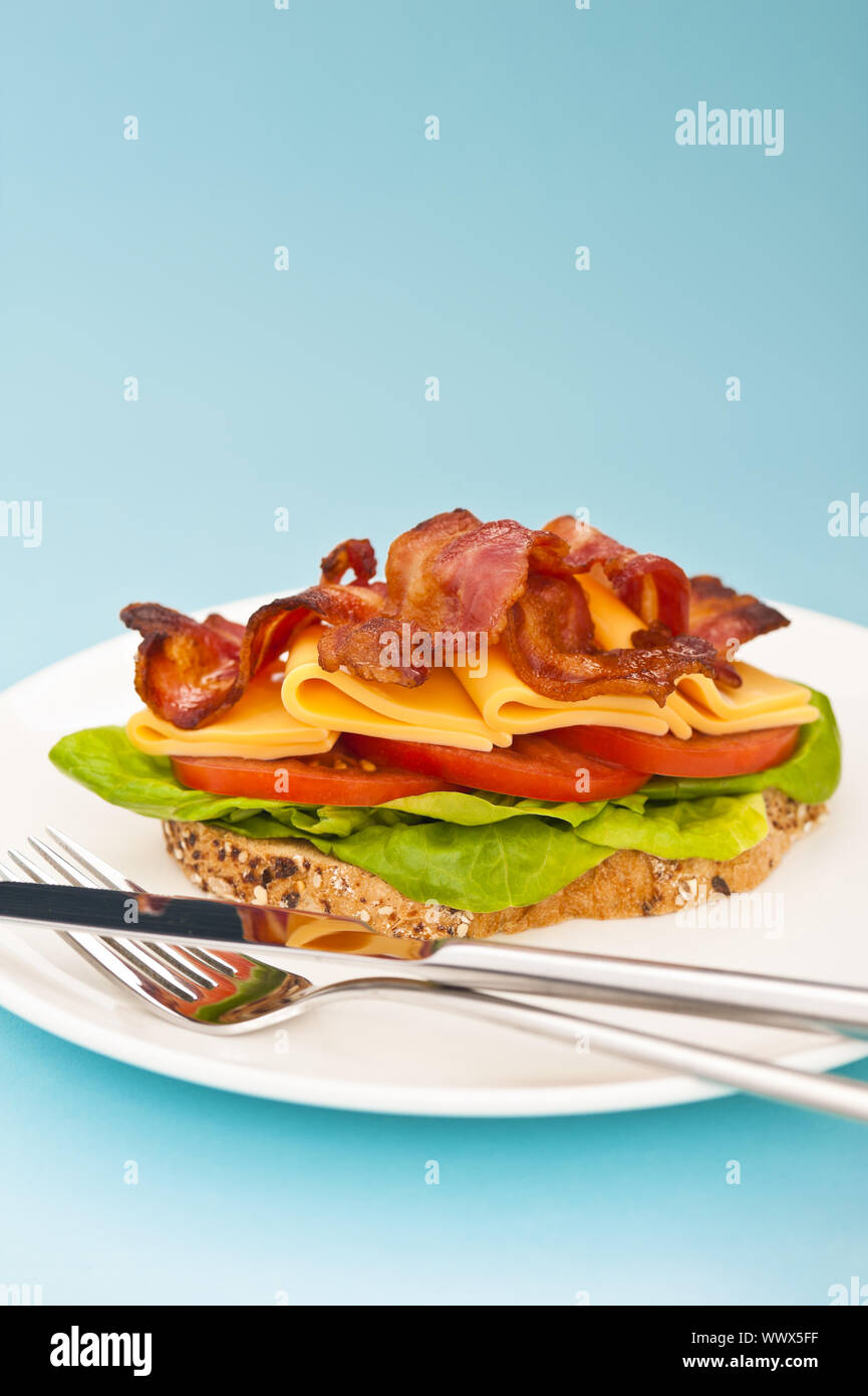 Open blt sandwich Stock Photo