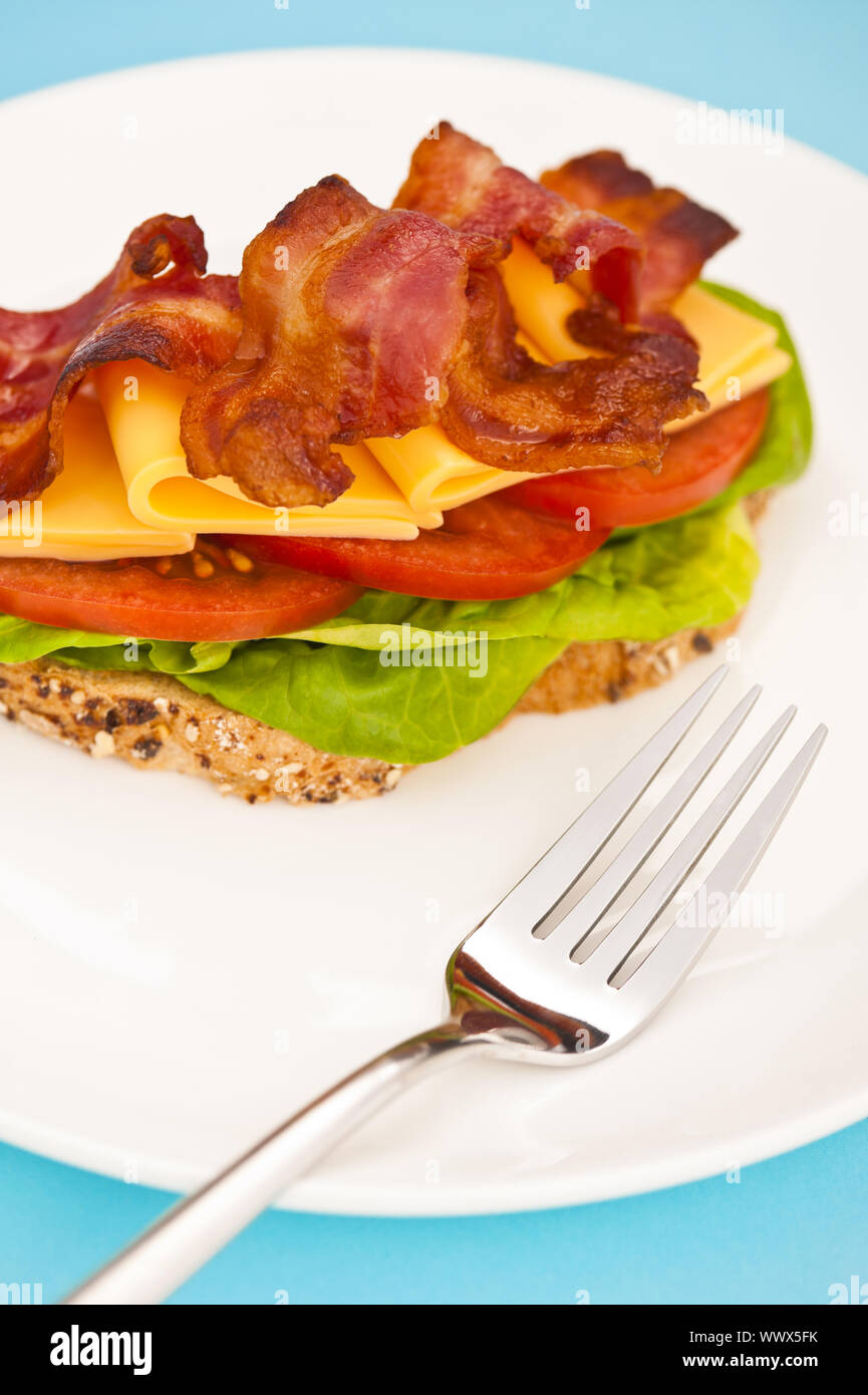 Open blt sandwich Stock Photo