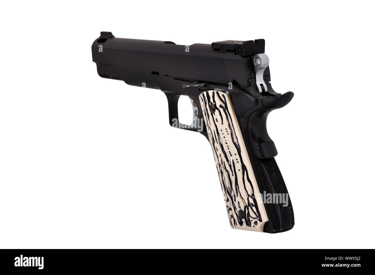 Semi Auto handgun on a white background Stock Photo - Alamy