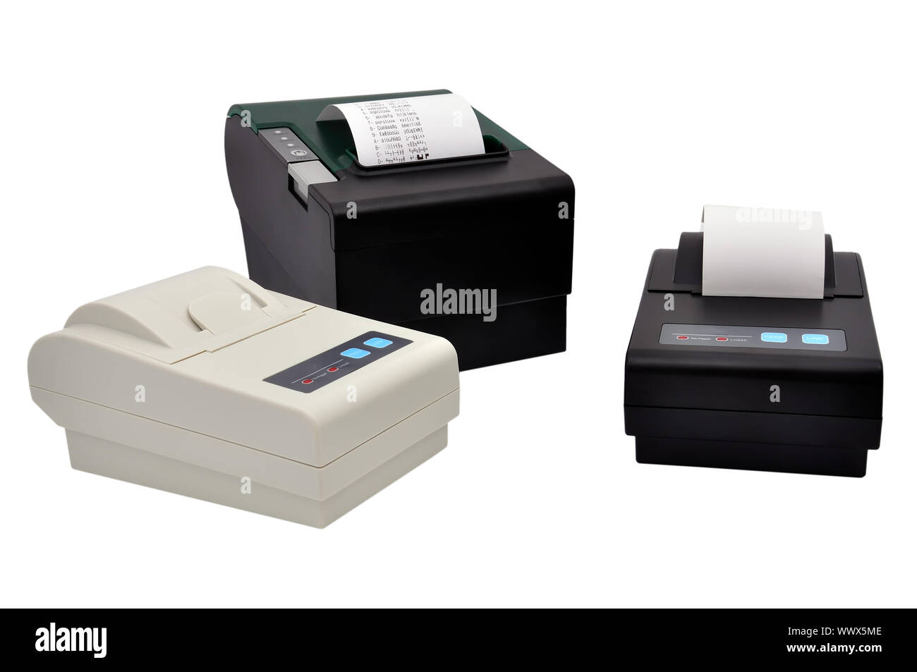 three printer for fiscal cash register and check Stock Photo - Alamy