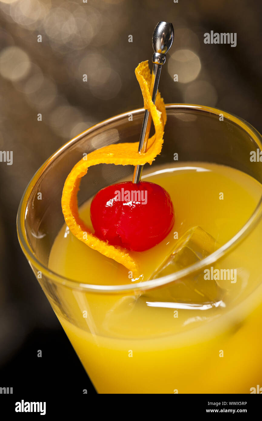 Harvey Wallbanger Cocktail Stock Photo Alamy