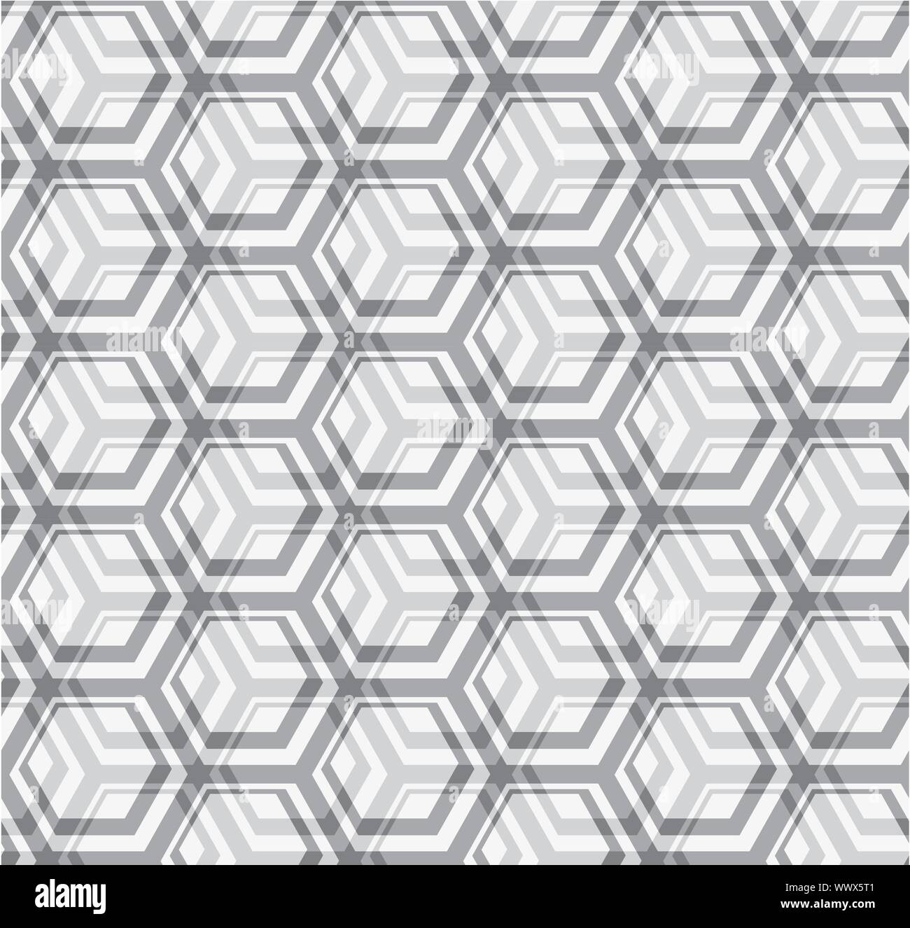 Seamless vector texture - gray hexagons Stock Vector