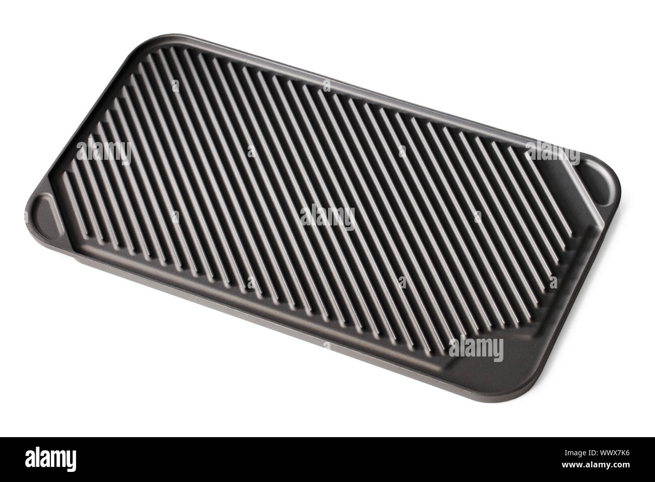 Stovetop Grill Pan With Non Stick Ceramic Surface Isolated On