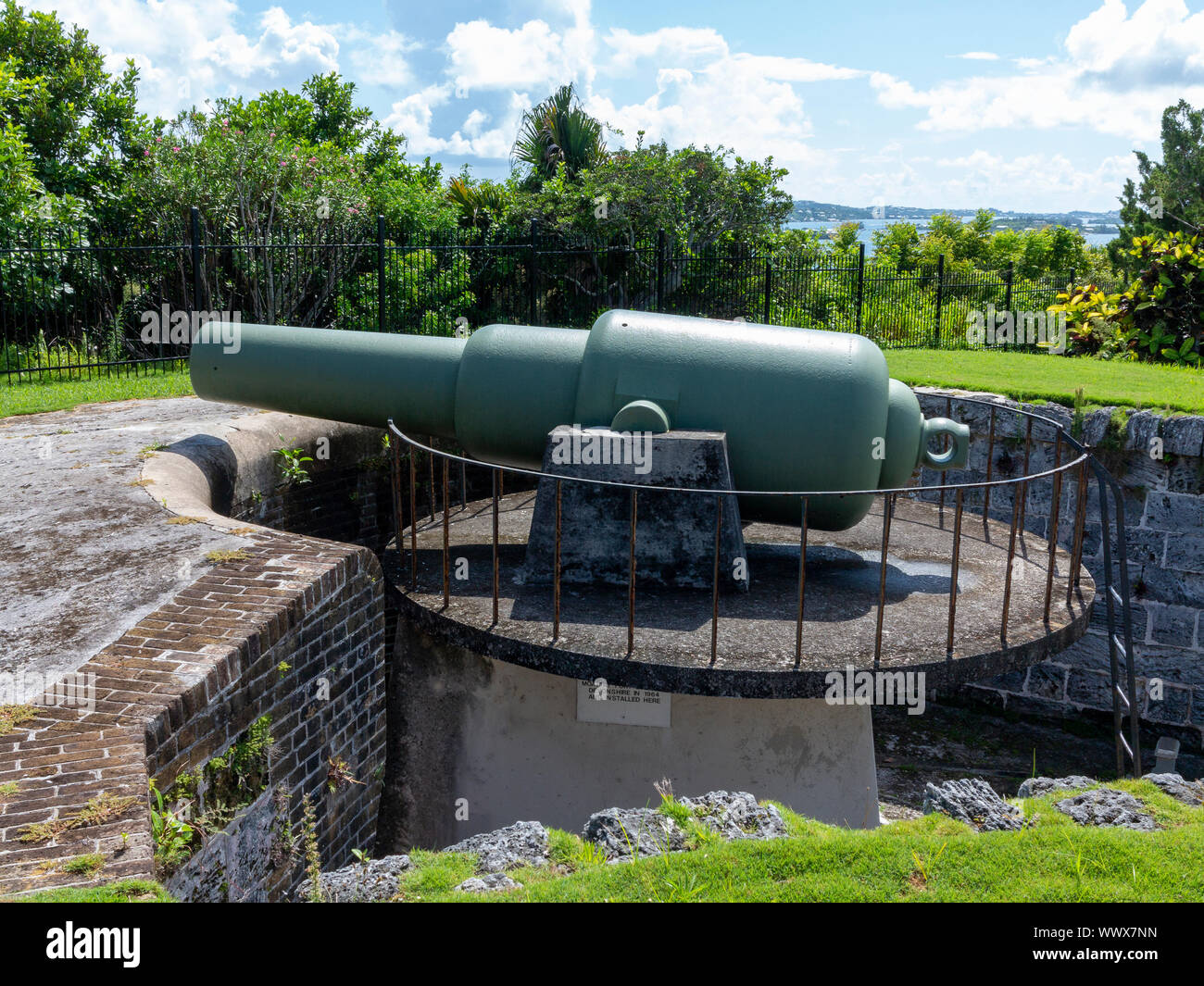 RML10-inch guns Mk I – Mk II Fort Hamilton Bermuda Stock Photo