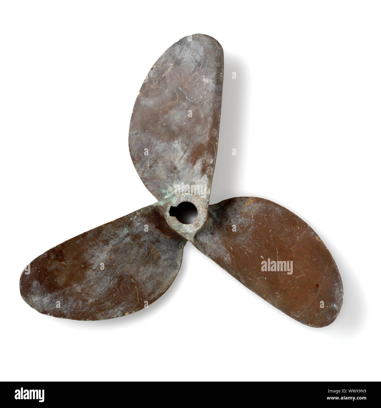 Old treebladed boat propeller Stock Photo Alamy