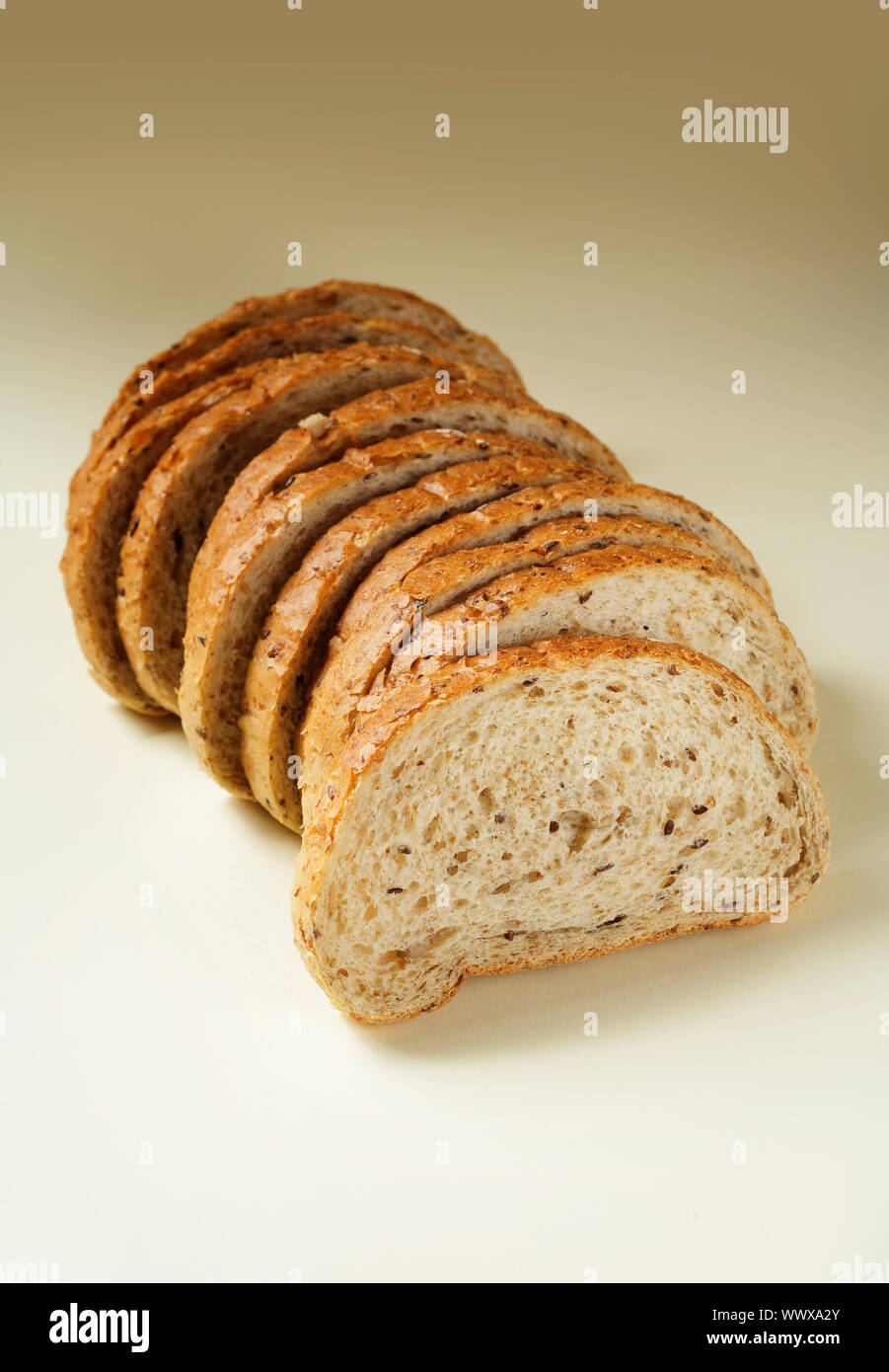 Presliced sliced whole wheat bread Stock Photo Alamy
