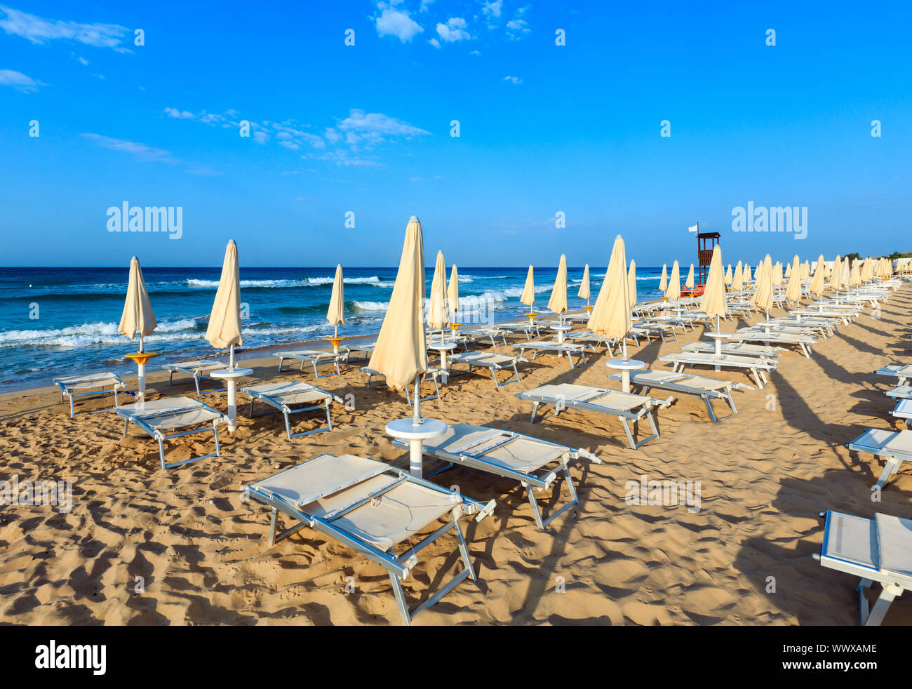 Beach Maldives of Salento,  Pescoluse, Puglia, Italy Stock Photo