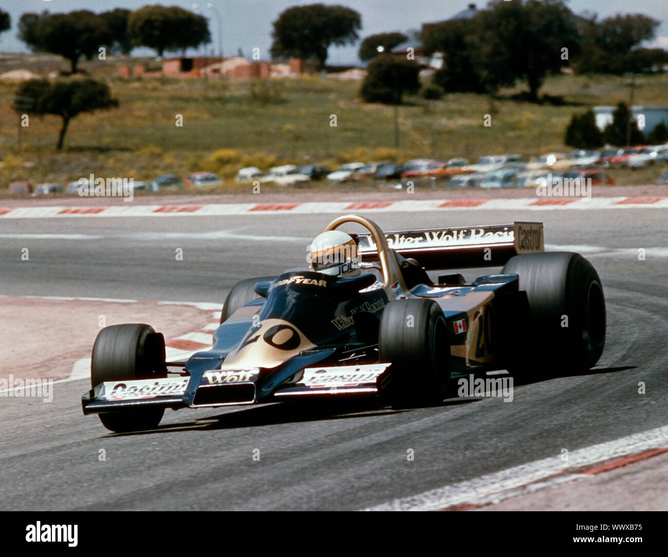 Walter Wolf WR2, Jody Scheckter 1977 Spanish Grand Prix. Stock Photo