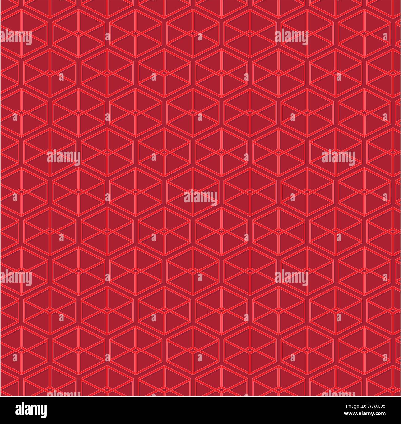 Parallelepipeds abstract vector pattern Stock Vector