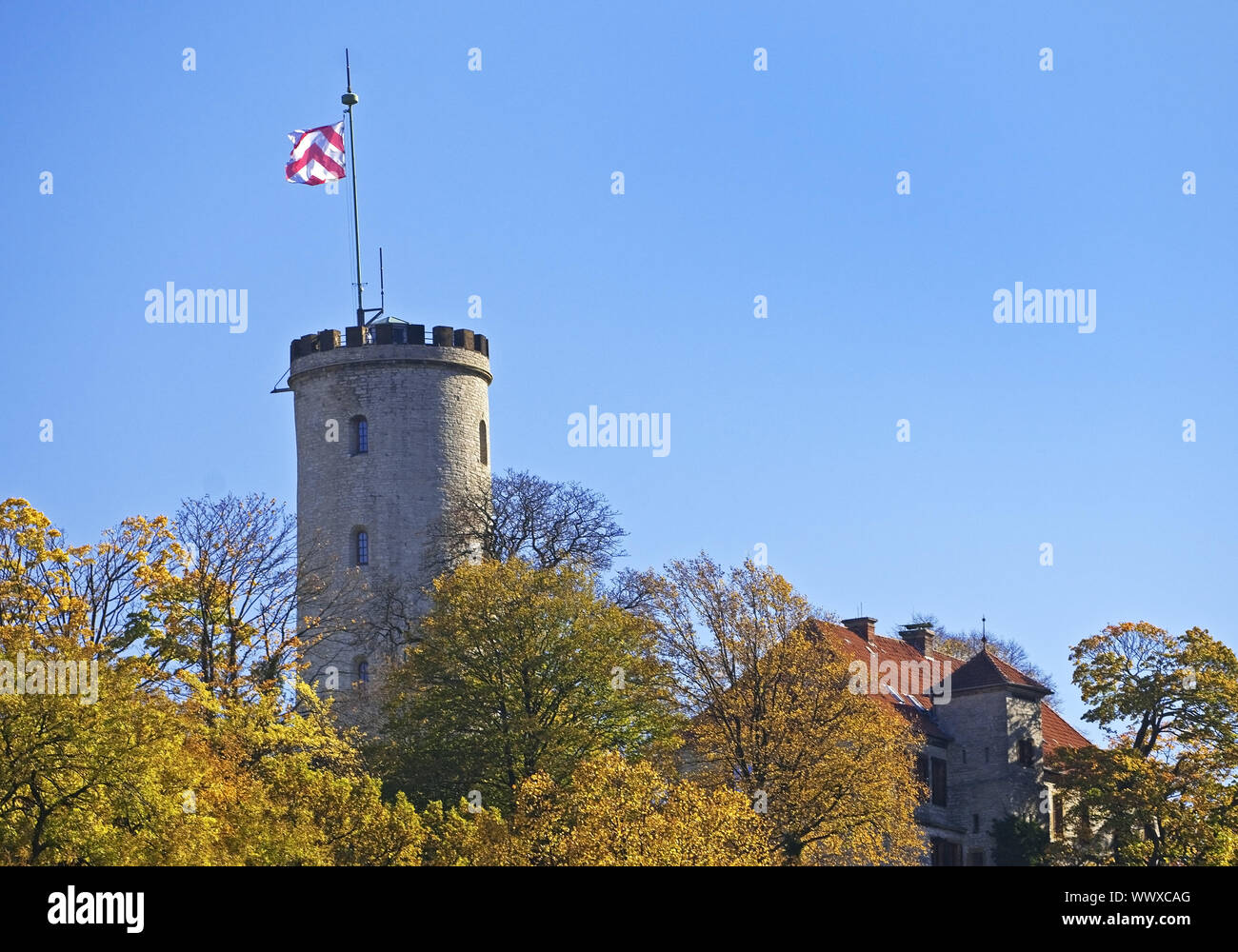 tower of castle Sparrenburg, Bielefeld, East Westphalia, North Rhine-Westphalia, Germany, Europe Stock Photo