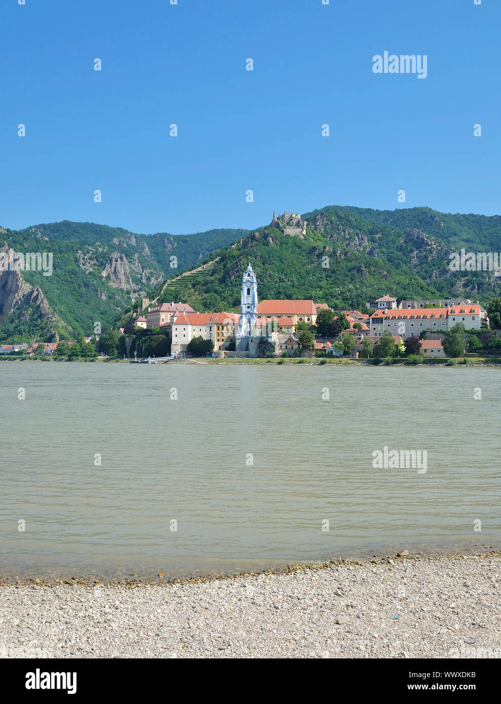 Village of Duernstein in Wachau,Danube Valley,lower Austria Stock Photo