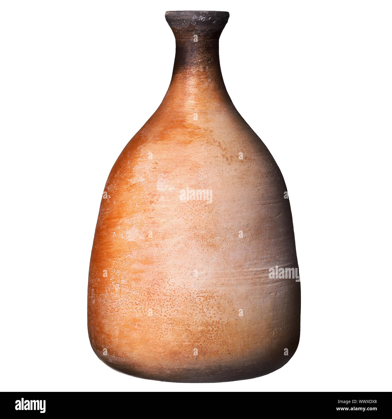 Antique clay jug isolated on white background Stock Photo Alamy