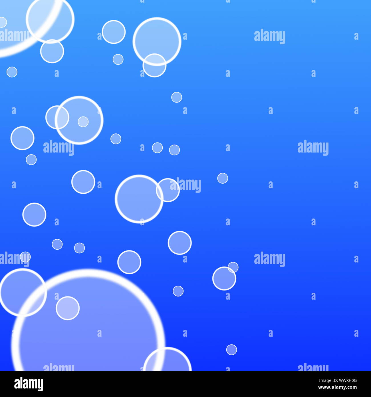 blue water bubble illustration with copyspace or for background Stock ...