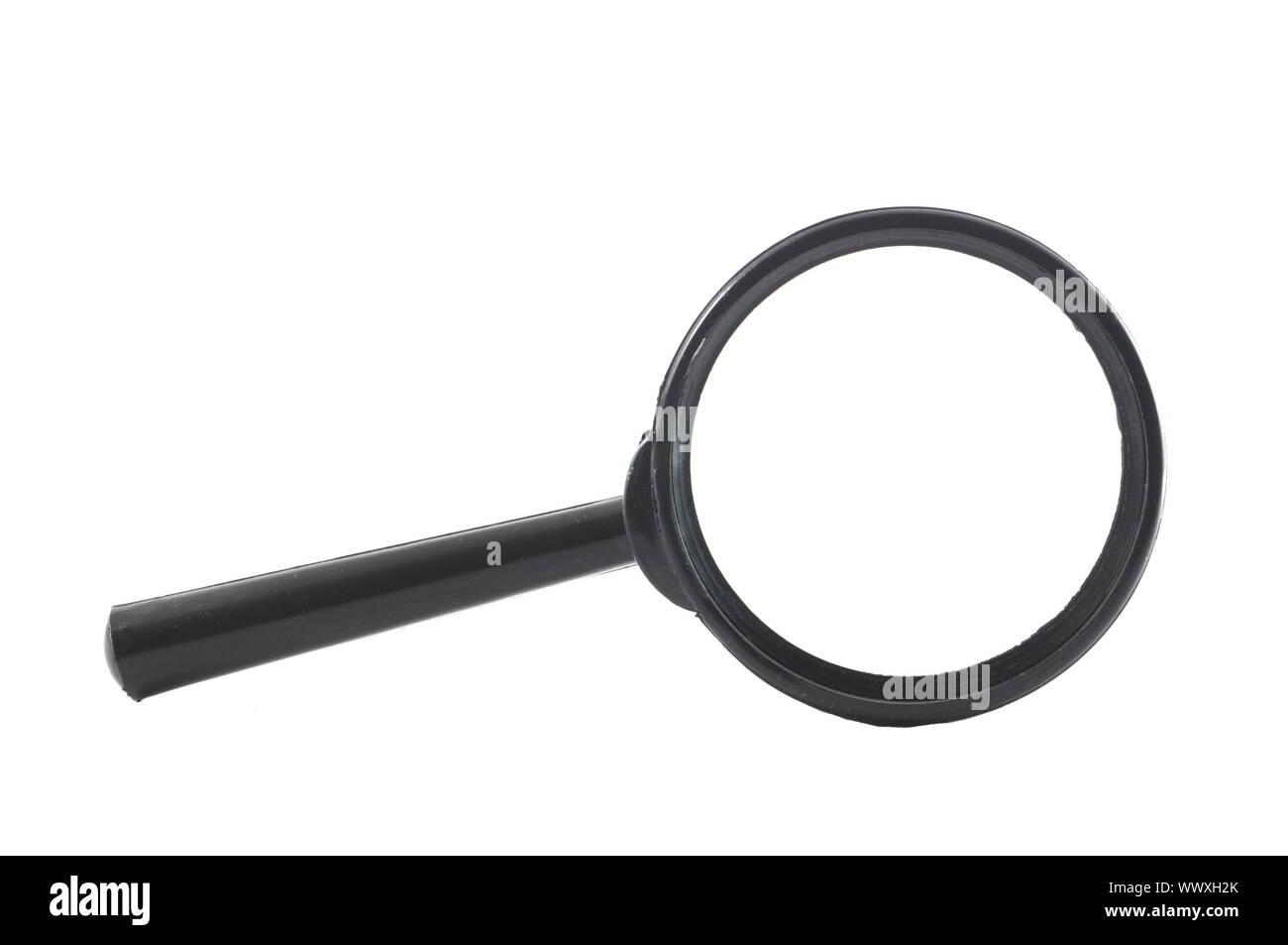 magnifying glass isolated on white background with copyspace Stock ...